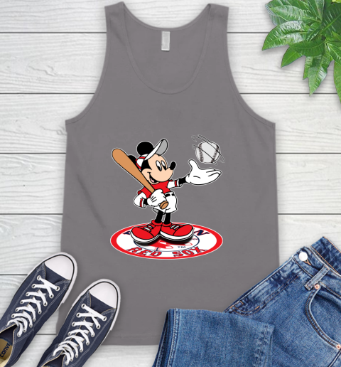 MLB Baseball Boston Red Sox Cheerful Mickey Disney Shirt Tank Top 7
