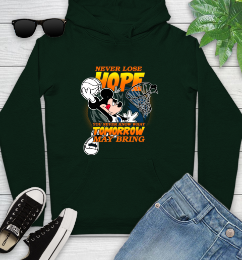 Dallas Mavericks NBA Basketball Mickey Disney Never Lose Hope Youth Hoodie 14