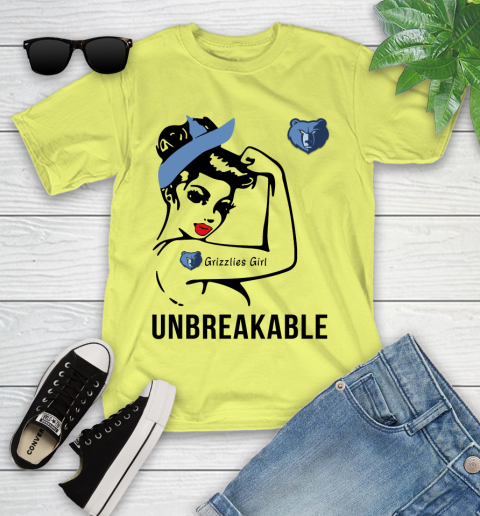 NBA Memphis Grizzlies Girl Unbreakable Basketball Sports Youth T-Shirt 5
