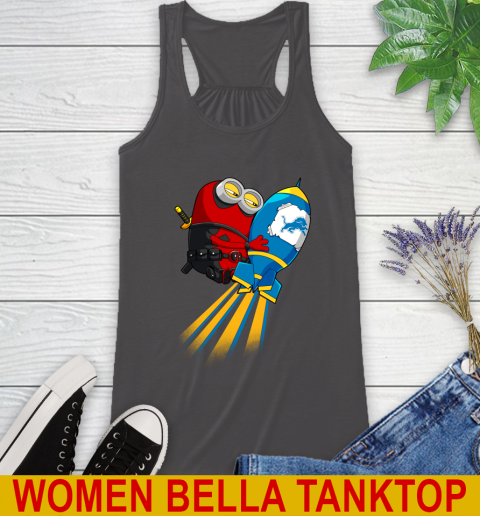 NFL Football Detroit Lions Deadpool Minion Marvel Shirt Racerback Tank 10