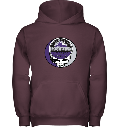 Colorado Rockies The Grateful Dead Baseball MLB Mashup Youth Hoodie
