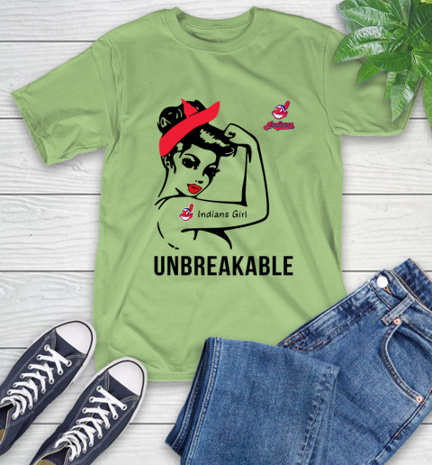 MLB Cleveland Indians Girl Unbreakable Baseball Sports T-Shirt 9