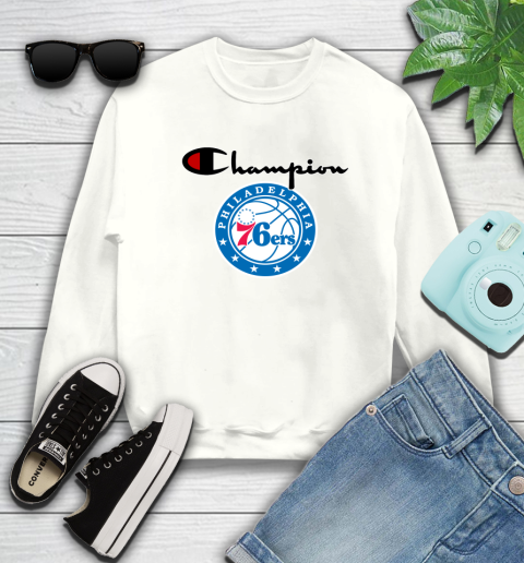NBA Basketball Philadelphia 76ers Champion Shirt Sweatshirt