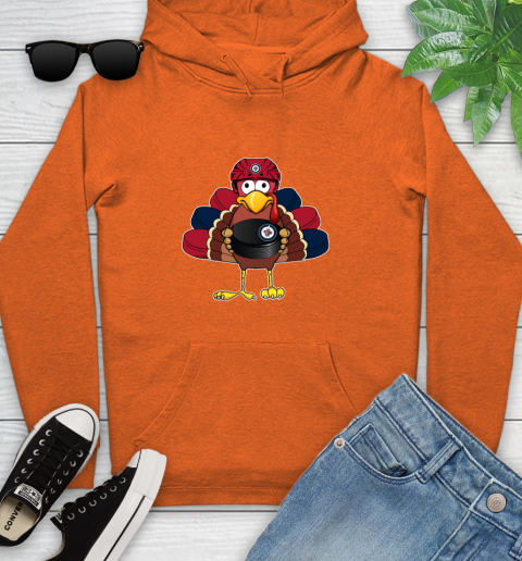 Winnipeg Jets Turkey Thanksgiving Day Youth Hoodie - Image 6