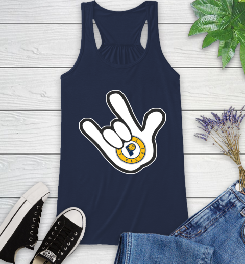 Indiana Pacers NBA Basketball Mickey Rock Hand Disney Racerback Tank 10