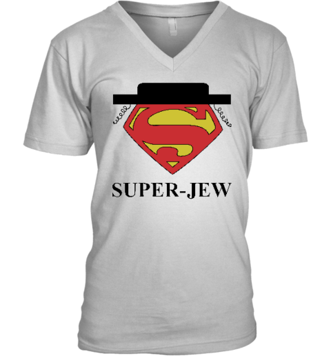 Super Jew Shirt Funny Superman Super Jew V-Neck T-Shirt