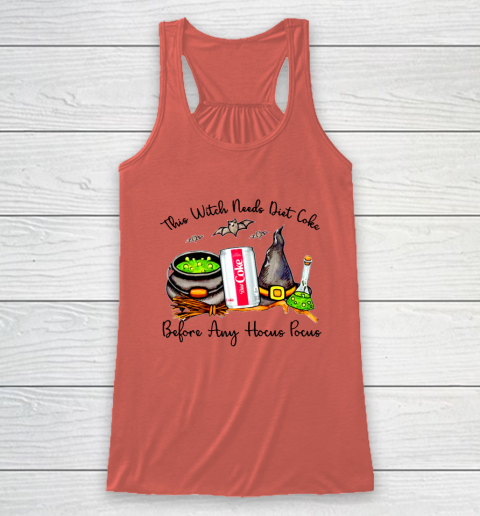 Hocus Pocus Halloween  This Witch Need Diet Coke Racerback Tank 2