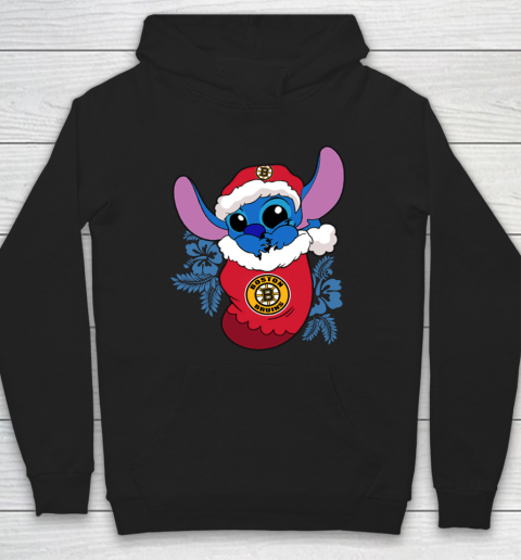 Boston Bruins Christmas Stitch In The Sock Funny Disney NHL Hoodie 2