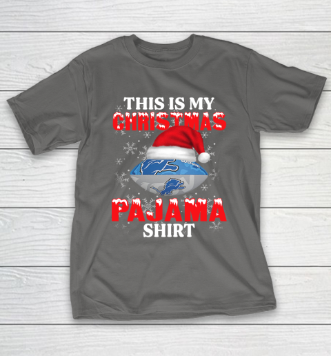 Detroit Lions This Is My Christmas Pajama Shirt NFL T-Shirt 8