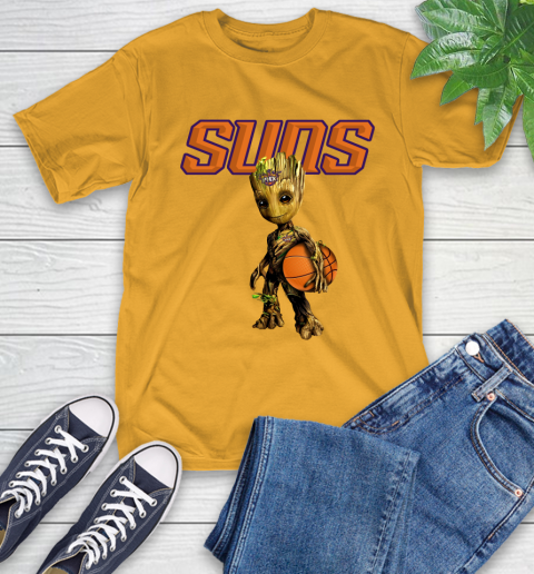 Phoenix Suns NBA Basketball Groot Marvel Guardians Of The Galaxy T-Shirt 3