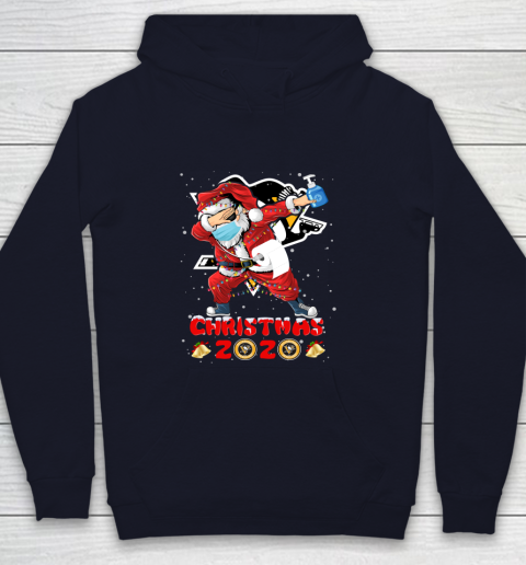Pittsburgh Penguins Funny Santa Claus Dabbing Christmas 2020 NHL Youth Hoodie 2