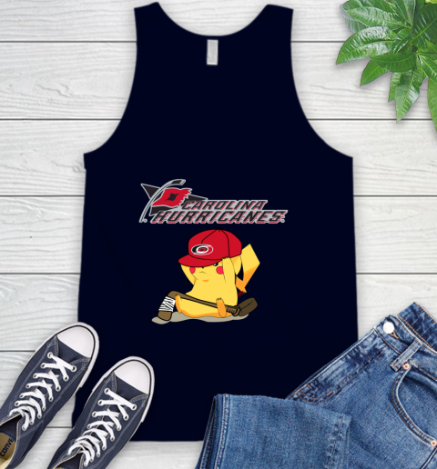 NHL Pikachu Hockey Sports Carolina Hurricanes Tank Top 3