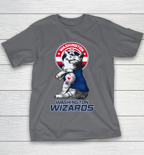 NBA Basketball My Cat Loves Washington Wizards Youth T-Shirt 5