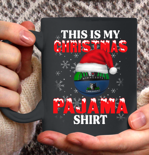 Minnesota Timberwolves This Is My Christmas Pajama Shirt NBA Ceramic Mug 11oz 2