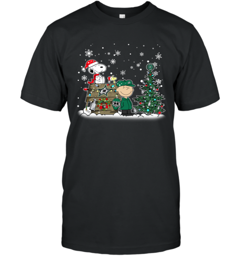 NHL Dallas Stars Snoopy Charlie Brown Woodstock Christmas Stanley Cup Hockey T Shirt