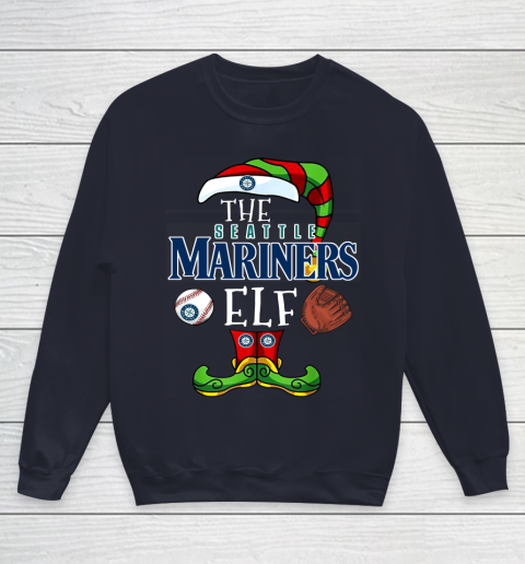 Seattle Mariners Christmas ELF Funny MLB Youth Sweatshirt 2