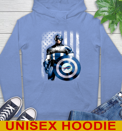 Buffalo Bills NFL Football Captain America Marvel Avengers American Flag Shirt Hoodie 11