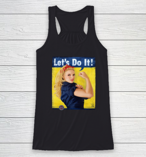 Trish Stratus Let's Do It Rosie The Riveter Parody Meme Racerback Tank