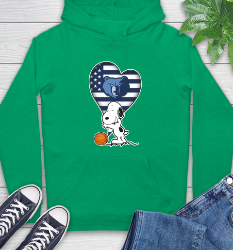 Memphis Grizzlies NBA Basketball The Peanuts Movie Adorable Snoopy Hoodie 8