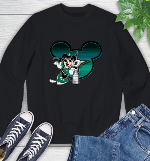 NHL Dallas Stars Stanley Cup Mickey Mouse Disney Hockey T Shirt Sweatshirt 2