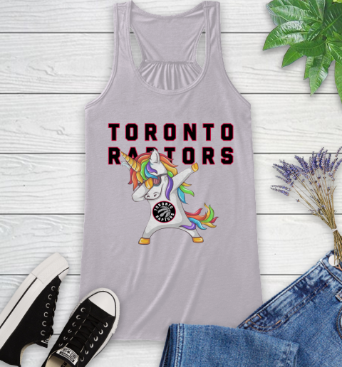 Toronto Raptors NBA Basketball Funny Unicorn Dabbing Sports Racerback Tank 5
