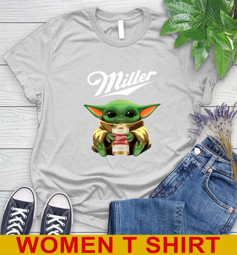 Star Wars Baby Yoda Hugs Miller High Life Beer Shirt 89
