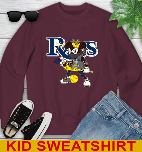 Tampa Bay Rays MLB Baseball Mickey Peace Sign Sports Youth Sweatshirt 5