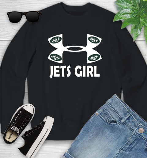 NFL New York Jets Girl Under Armour Football Sports Youth Sweatshirt