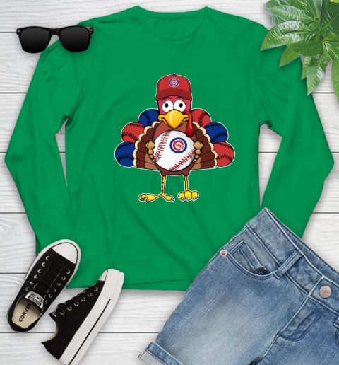 Chicago Cubs Turkey thanksgiving Youth Long Sleeve 6