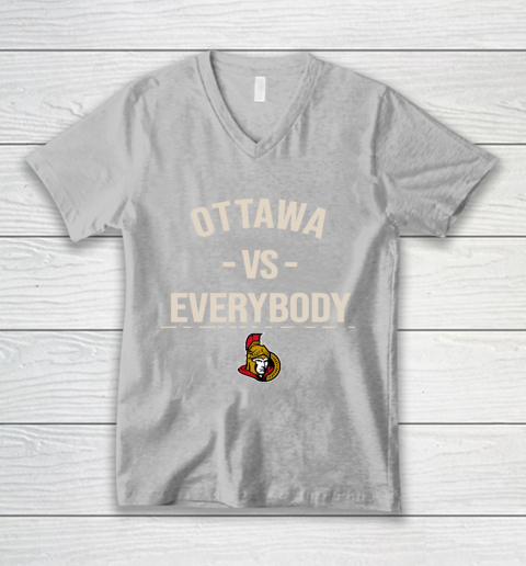 Ottawa Senators Vs Everybody V-Neck T-Shirt 3
