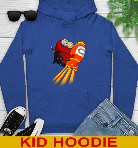 NFL Football Chicago Bears Deadpool Minion Marvel Shirt Youth Hoodie 10