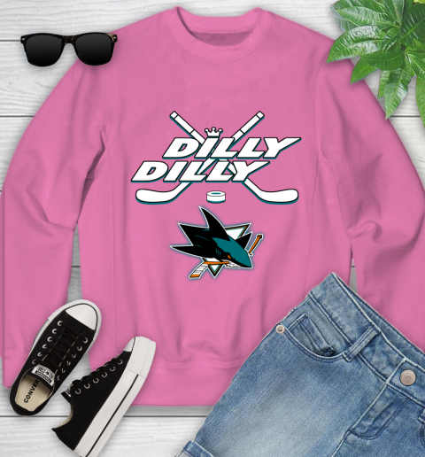 NHL San Jose Sharks Dilly Dilly Hockey Sports Youth Sweatshirt 7