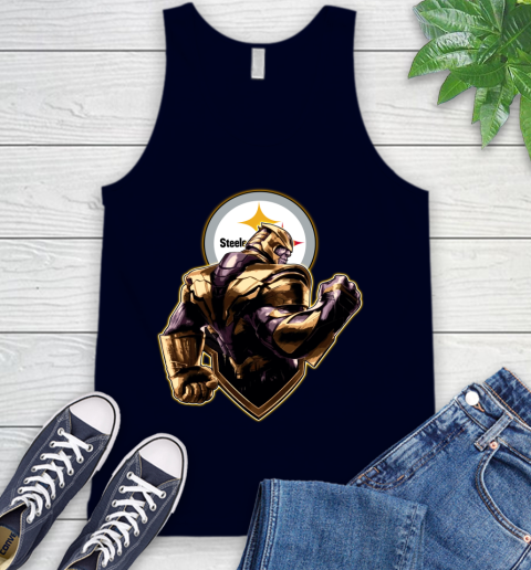 NFL Thanos Avengers Endgame Football Sports Pittsburgh Steelers Tank Top 3
