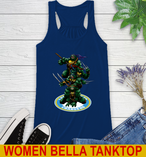 NFL Football Los Angeles Chargers Teenage Mutant Ninja Turtles Shirt Racerback Tank 9