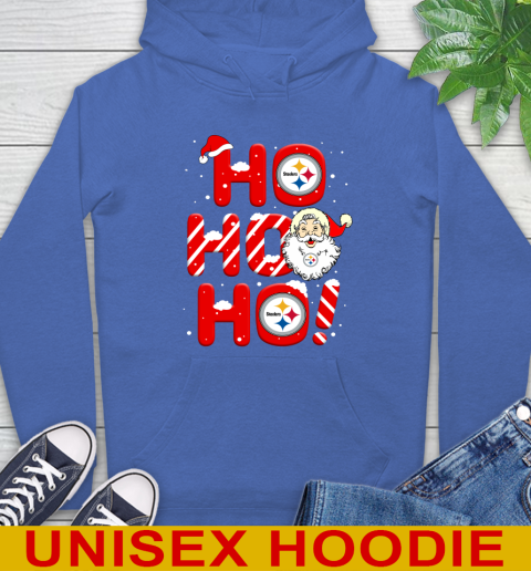 Pittsburgh Steelers NFL Football Ho Ho Ho Santa Claus Merry Christmas Shirt Hoodie 9