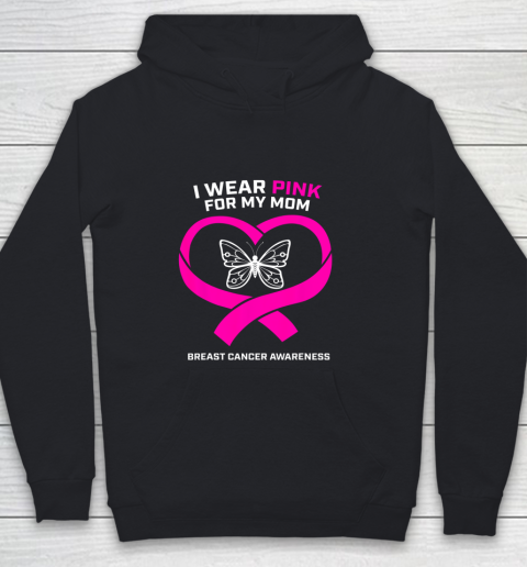 Men Women Kids Wear Pink For My Mom Breast Cancer Awareness Youth Hoodie