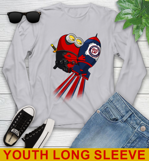 MLB Baseball Washington Nationals Deadpool Minion Marvel Shirt Youth Long Sleeve 6 MLB Baseball Washington Nationals Deadpool Minion Marvel Shirt Youth Long Sleeve - Image 6