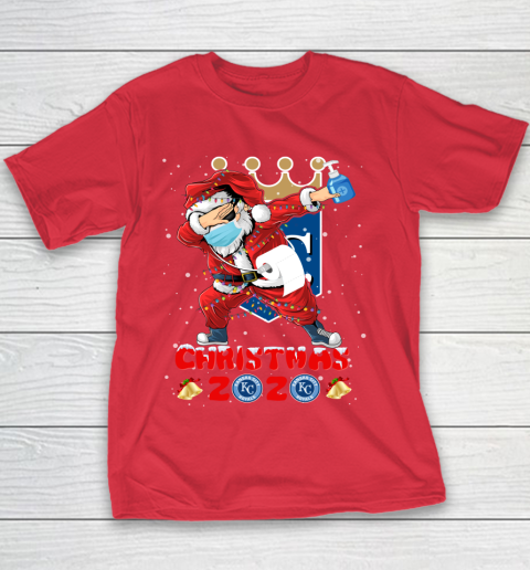 Kansas City Royals Funny Santa Claus Dabbing Christmas 2020 MLB Youth T-Shirt 7