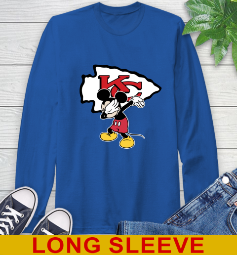 Kansas City Chiefs NFL Football Dabbing Mickey Disney Sports Long Sleeve T-Shirt 9