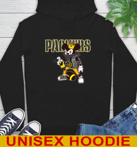 Green Bay Packers NFL Football Mickey Peace Sign Sports Hoodie 2