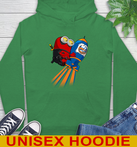 NHL Hockey New York Islanders Deadpool Minion Marvel Shirt Hoodie 8
