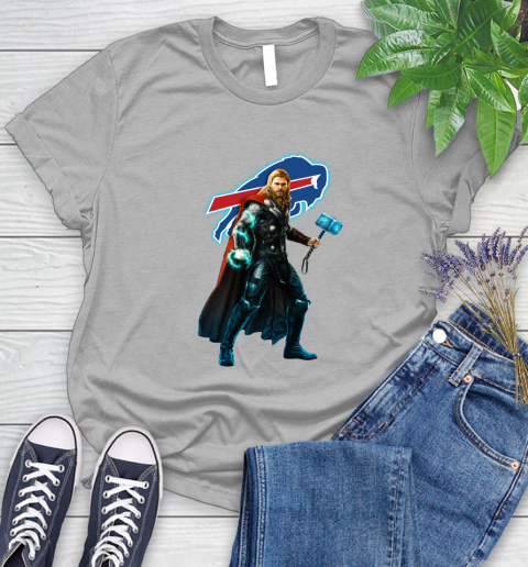 NFL Thor Avengers Endgame Football Buffalo Bills Women's T-Shirt 5