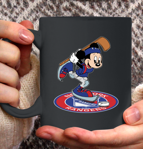 NHL Hockey New York Rangers Cheerful Mickey Disney Shirt Ceramic Mug 15oz