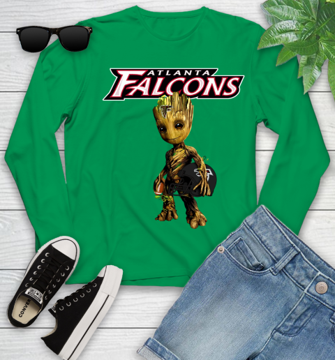 Atlanta Falcons NFL Football Groot Marvel Guardians Of The Galaxy Youth Long Sleeve 6