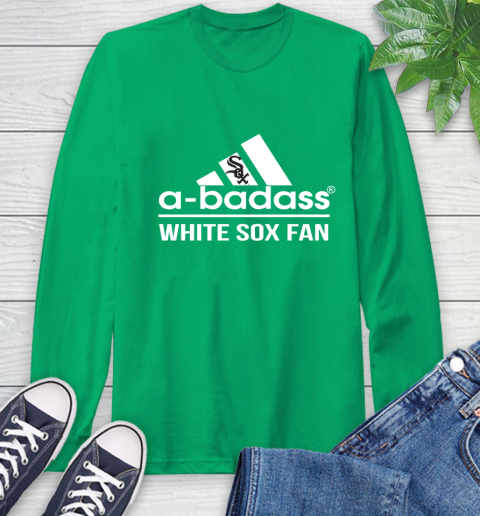 MLB A Badass Chicago White Sox Fan Adidas Baseball Sports Long Sleeve T-Shirt 8