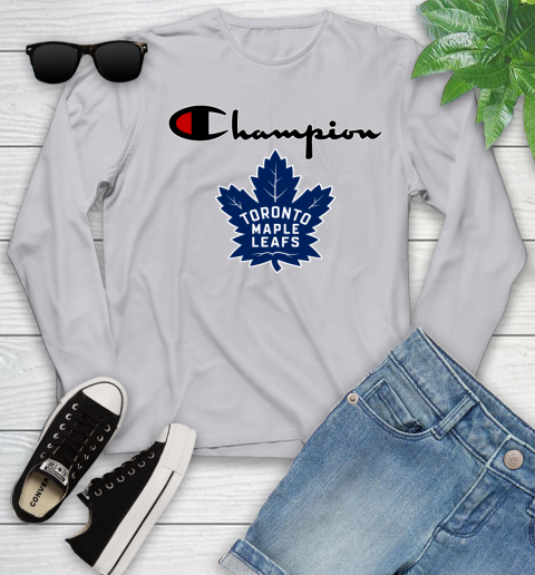 NHL Hockey Toronto Maple Leafs Champion Shirt Youth Long Sleeve 3