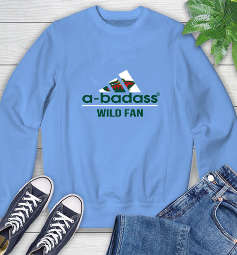 NHL A Badass Minnesota Wild Fan Adidas Hockey Sports Sweatshirt 11