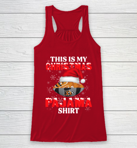 Cincinnati Bengals This Is My Christmas Pajama Shirt NFL Racerback Tank 4