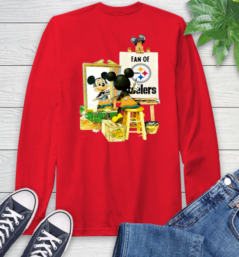 NFL Football Pittsburgh Steelers Mickey Drawing Shirt 65