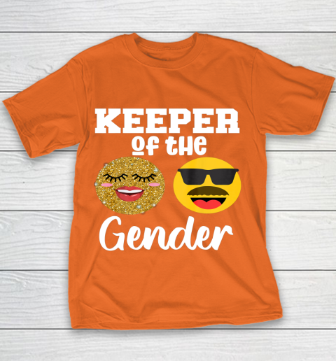 Keeper of the Gender Staches or Lashes Gender Reveal Party Youth T-Shirt 4